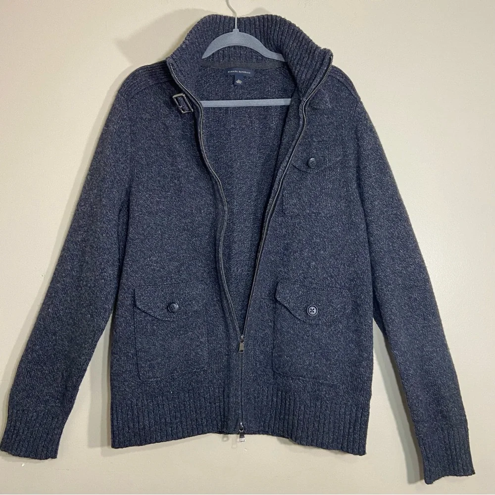 Banana Republic Wool Blend Zip-Up Sweater- men’s L